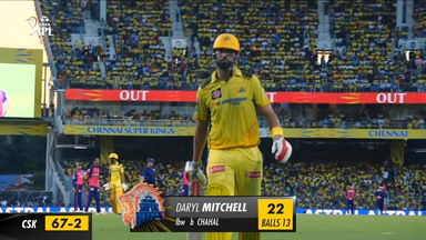 M61: CSK vs RR – Daryl Mitchell Wicket