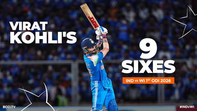 All 9 Sixes by Virat Kohli in 1st ODI vs WI