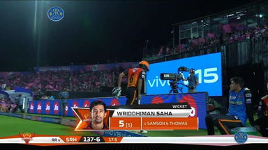 M45: RR vs SRH – Wriddhiman Saha Wicket