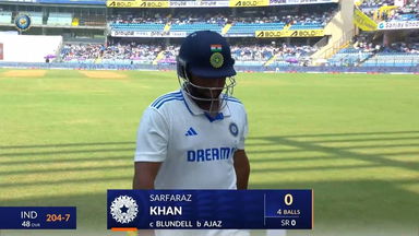 IND vs NZ 2024, 3rd Test: Sarfaraz Khan Wicket