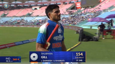 IND vs AFG 2026, 2nd ODI: Shubman Gill Wicket