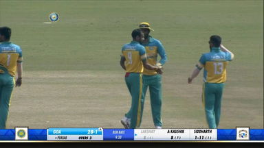 Syed Mushtaq Ali Trophy 2021-22, Punjab vs Goa: Fall of wickets