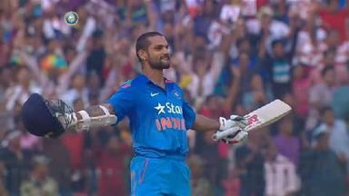 1ST ODI: IND vs SL – Shikhar Dhawan Six