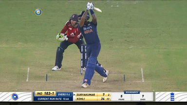IND vs ENG 2021, 5th T20I : Suryakumar Yadav Six