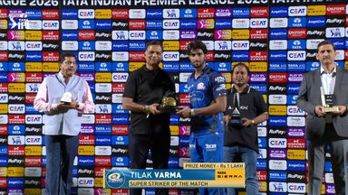 IPL 2026 M58: PBKS vs MI - Sierra Super Striker of the Match - Tilak Varma