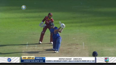 IND vs WI 2022, 3RD ODI: Deepak Chahar Six