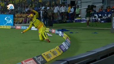Brilliant reflexes: Ruturaj makes a splendid stop on the boundary line