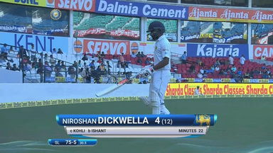 IND vs SL 2017, 2nd Test Day 4: Niroshan Dickwella Wicket