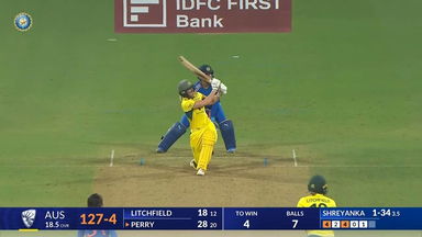 IND-W vs AUS-W 2023-24, 2nd T20I: Ellyse Perry Six