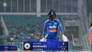 IND-W vs SL-W 2025, 3rd T20I: Jemimah Rodrigues Wicket