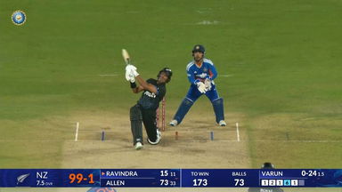 IND vs NZ 2026, 5th T20I: Rachin Ravindra Six