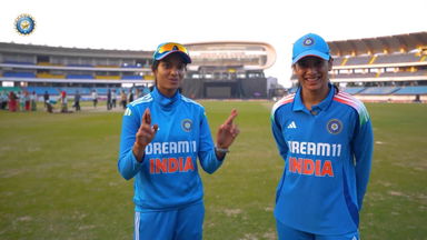 Celebrating series win with Centurions Smriti Mandhana and Pratika Rawal