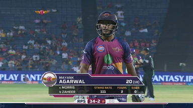 M9: RPS vs DD – Mayank Agarwal Wicket