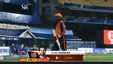 M20: SRH vs DC – Vijay Shankar Wicket