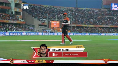 M11: SRH vs RCB –  Shivam Dube Wicket
