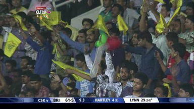 M13: CSK vs BRI –  Chris Lynn c Jadeja b Ashwin