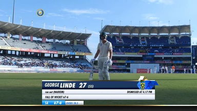 IND vs SA 2019, 3rd Test, Day 3: George Linde Wicket