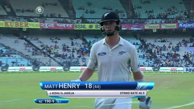 India VS NZ 2016, 2nd Test day 4: Matt Henry Wicket