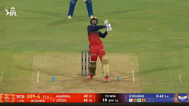 IPL 2025 M70: LSG vs RCB - Jitesh Sharma Six