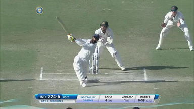 IND vs AUS 2017 - 4th Test day 2 : R Jadeja six