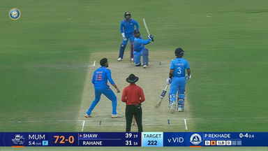 SMAT 2024 QF4, Mumbai vs Vidarbha: Prithvi Shaw delights with 49(26)