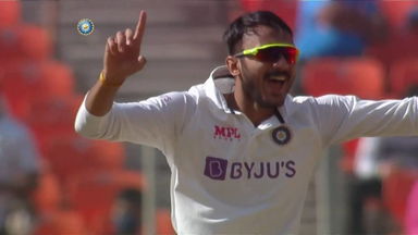 Axar Patel's first over strike