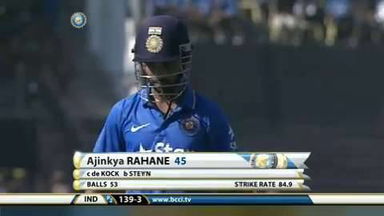 4TH ODI: IND vs SA – Ajinkya Rahane Wicket