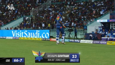 M43: LSG vs RCB – Krishnappa Gowtham Wicket