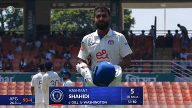 IND vs AFG 2026, Only Test: Hashmatullah Shahidi Wicket