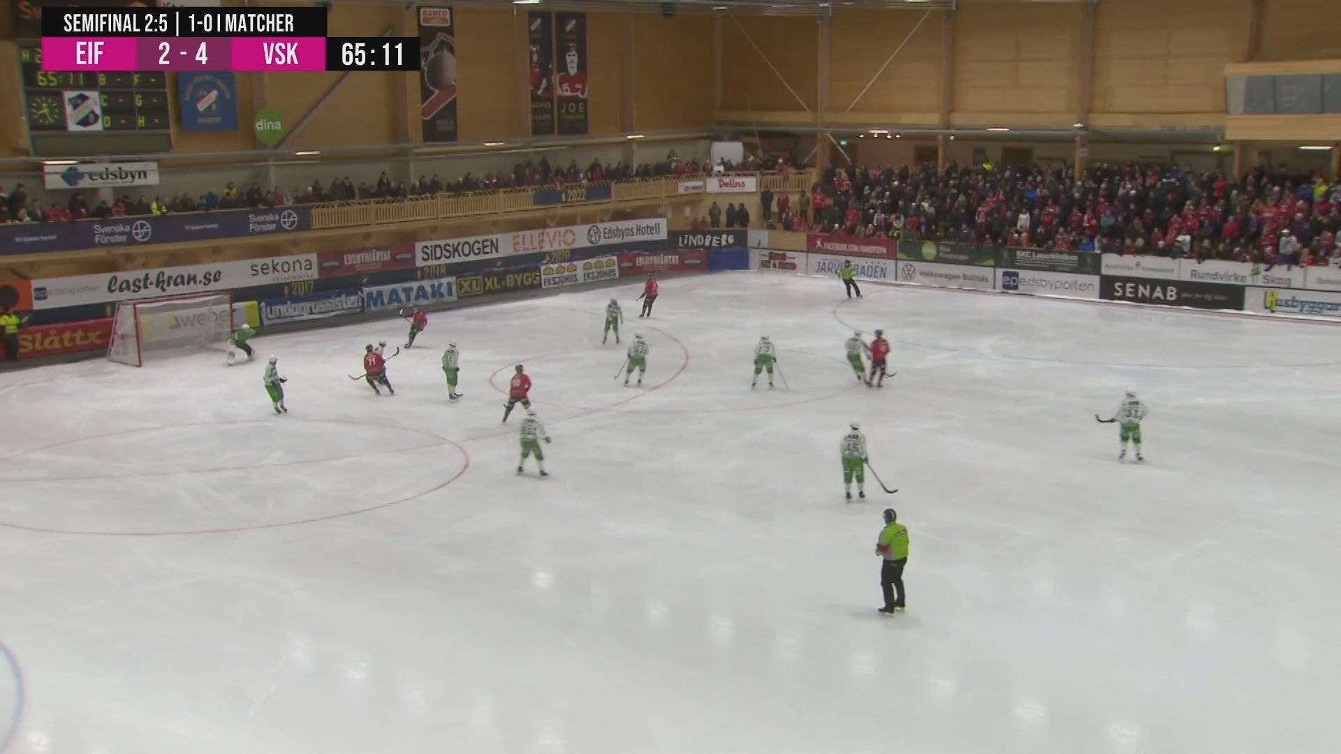 Highlights: Studiosändning: Edsbyns IF - Västerås SK (semifinal 2 av 5)