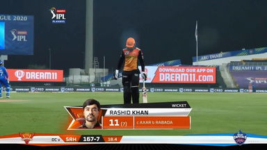 Q2: DC vs SRH – Rashid Khan Wicket