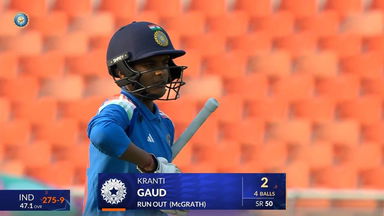 IND-W vs AUS-W 2025, 2nd ODI: Kranti Gaud Wicket