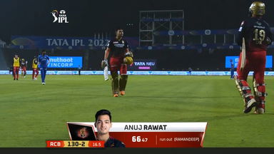 M18: RCB vs MI – Anuj Rawat Wicket