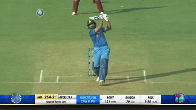 IND vs WI 2018, 4th ODI: Rohit Sharma Six