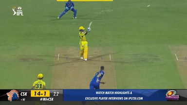 M12: MI vs CSK – Ajinkya Rahane Six