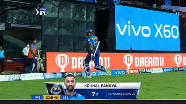 M01: MI vs RCB – Krunal Pandya Wicket