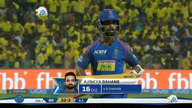 M17: CSK vs RR – Ajinkya Rahane Wicket