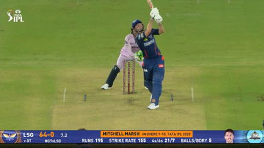 IPL 2025 M64: GT vs LSG - Mitchell Marsh Six