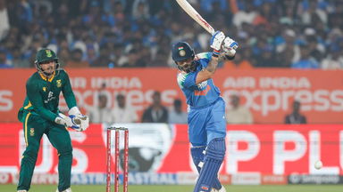 No-look six: Kohli tees off in style