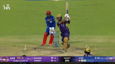 IPL 2026 M70: KKR vs DC - Ajinkya Rahane Six