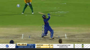 IND vs SA 2022, 4TH T20I: Dinesh Karthik Six