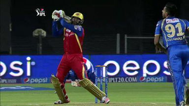 M58: RCB vs RR – Chris Gayle Six