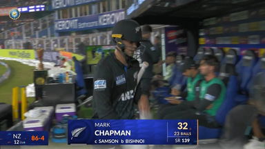 IND vs NZ 2026, 3rd T20I: Mark Chapman Wicket
