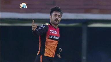 Rashid's awesome googly to Raina
