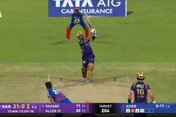 IPL 2026 M70: KKR vs DC - Ajinkya Rahane Six