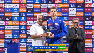 IPL 2025 M63: MI vs DC - TATA IPL Green Dot Balls of the Match - Mitchell Santner