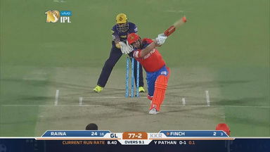 M3: GL vs KKR – Aaron Finch Six
