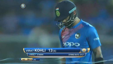 IND vs NZ 2017, 3rd T20I: Virat Kohli Wicket