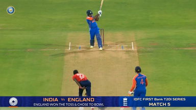 IND vs ENG 2025, 5th T20I: Sanju Samson Six