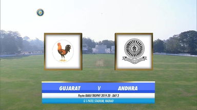 Ranji Trophy 2019-20: Gujarat vs Andhra - Day 3 Highlights